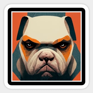 i'm watching you, bulldog Sticker